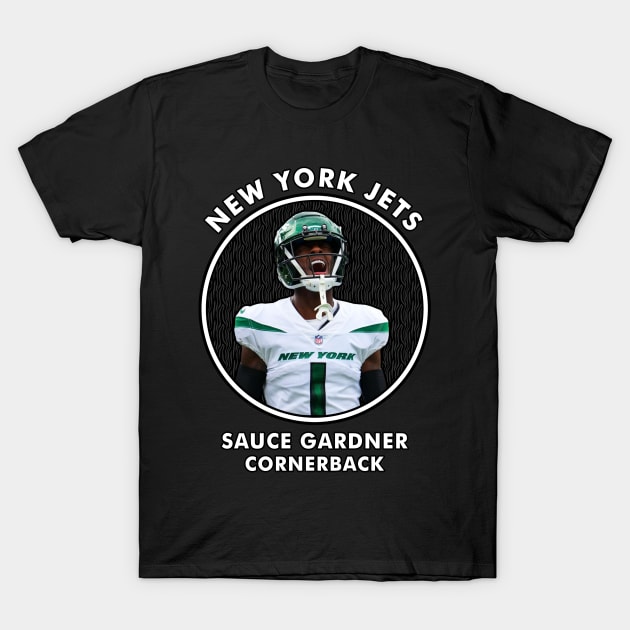 SAUCE GARDNER - CB - NEW YORK JETS T-Shirt by Mudahan Muncul 2022